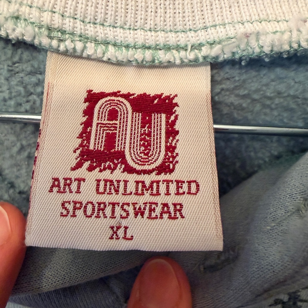 Vintage 90s Art Unlimited Size XL All Over Print Minnesota Sweatshirt Green - Picture 2 of 12